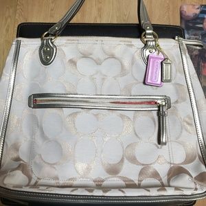 Coach Poppy Metallic Large Tote - 22447